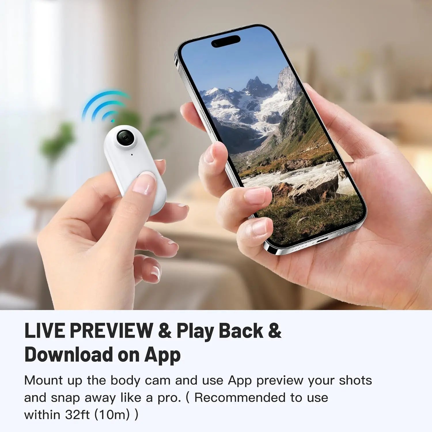 Caméra d'Action Mini WiFi 1080P Portable – Enregistreur Vidéo pour Enfants, Opération Mains Libres