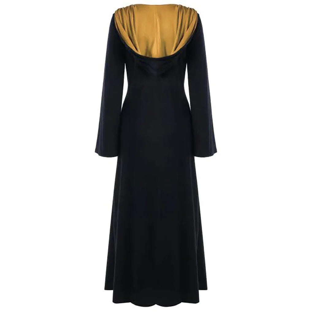 Cape Médiévale à Capuche pour Femme - Costume de Sorcière Vampire Élégant pour Halloween