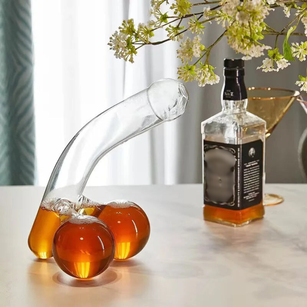 Carafe en Verre Unique en Forme de Cobra Cracheur 22 cm – Idéale pour Vin et Whisky