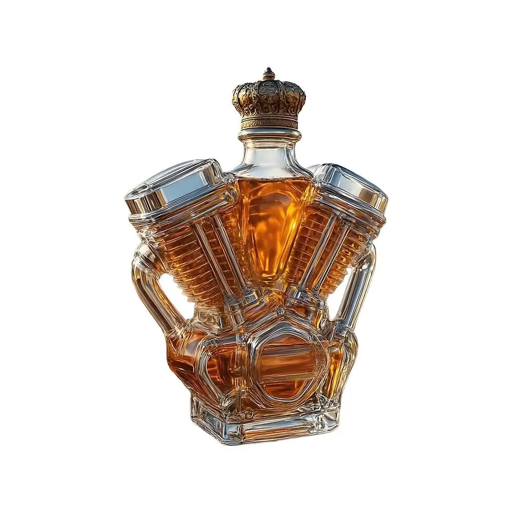 Carafe à whisky en verre avec design de sanglier – 12Oz, décoration élégante pour bar et maison