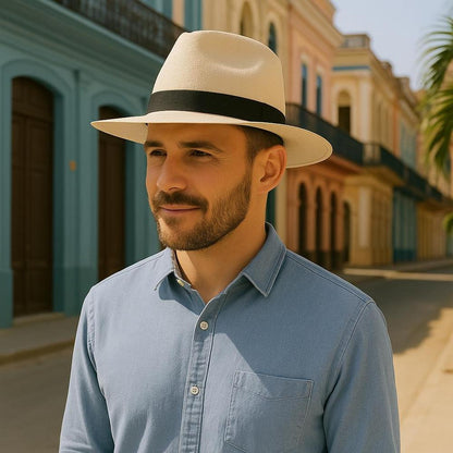 Adjustable Straw Panama Hat for Men and Women – Elegant Summer Accessory with Sun Protection