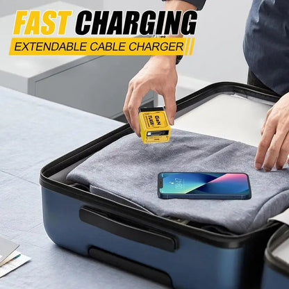 USB-C Charger 35W with Two Ports and Fast Charging Technology – Retractable Adapter