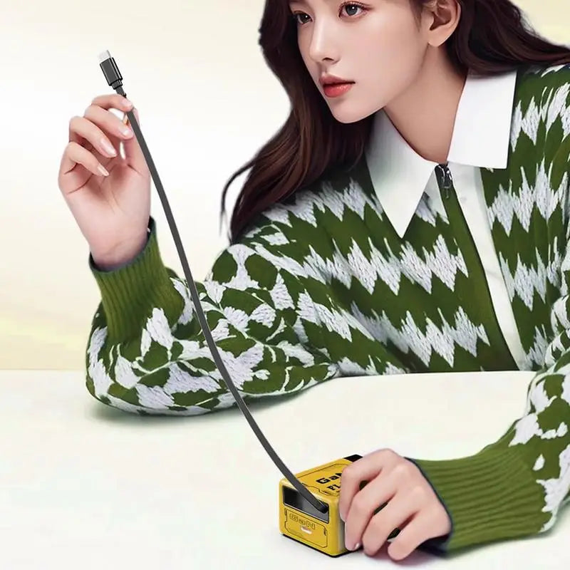 USB-C Charger 35W with Two Ports and Fast Charging Technology – Retractable Adapter