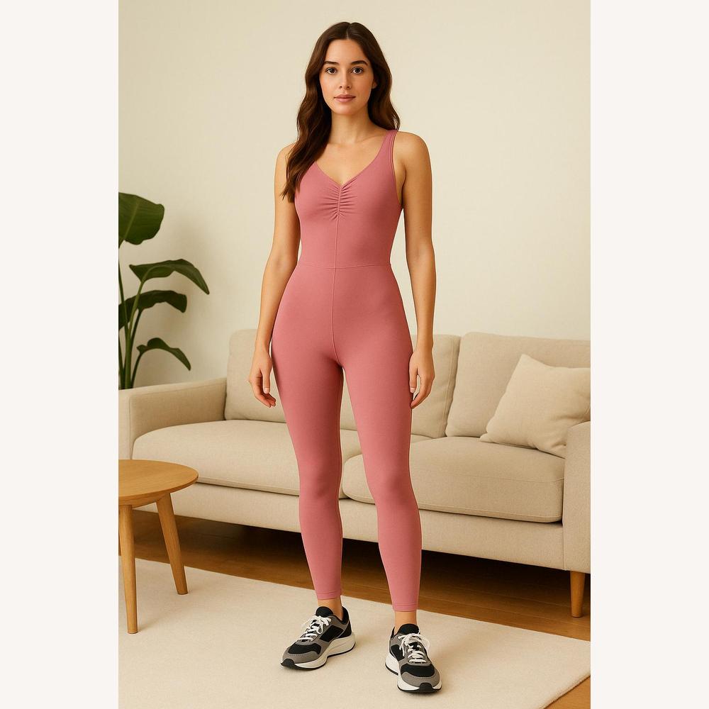 Combinaison Femme Chic Sans Manches Zippée - Sculptante et Extensible, Décolleté en V, Idéale pour Toutes Occasions