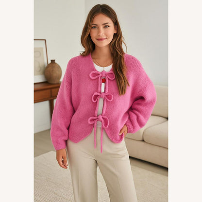 Women's Sleeveless Vest in Soft Polyester – Bright Pink, Casual Style with Playful Details