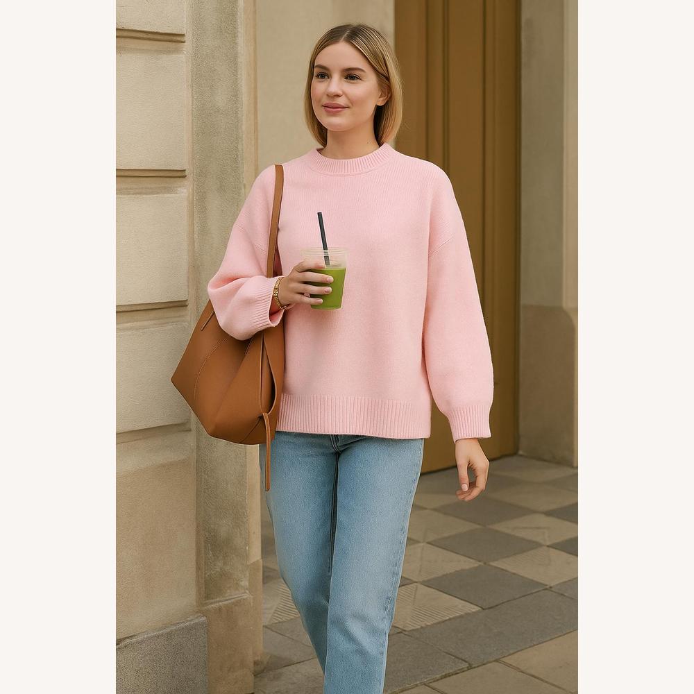Pull Femme Oversize en Maille Douce – Confort Élégant, Coupe Ample, Idéal pour Superpositions Casual