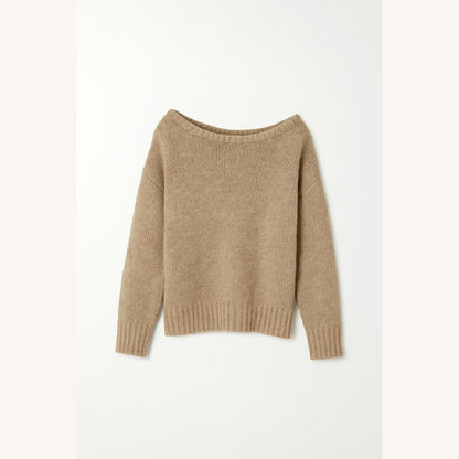 Women's Off-Shoulder Sweater in Soft Knit – Chic and Comfortable for All Occasions, Loose Fit