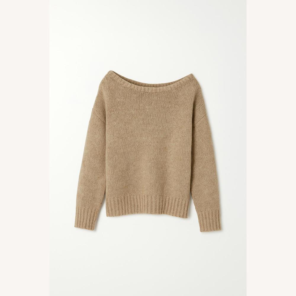 Pull Femme en Maille Douce à Épaules Dénudées – Chic et Confortable, Coupe Ample, Tissu Chaud, Taille S à XL