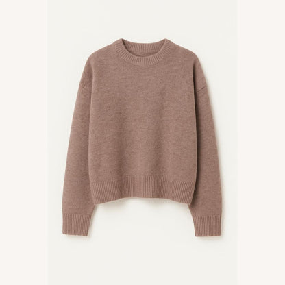 Women's Oversized Pullover in Wool Blend – Comfort and Elegance, Round Neck, Soft and Chic, Available in S to L
