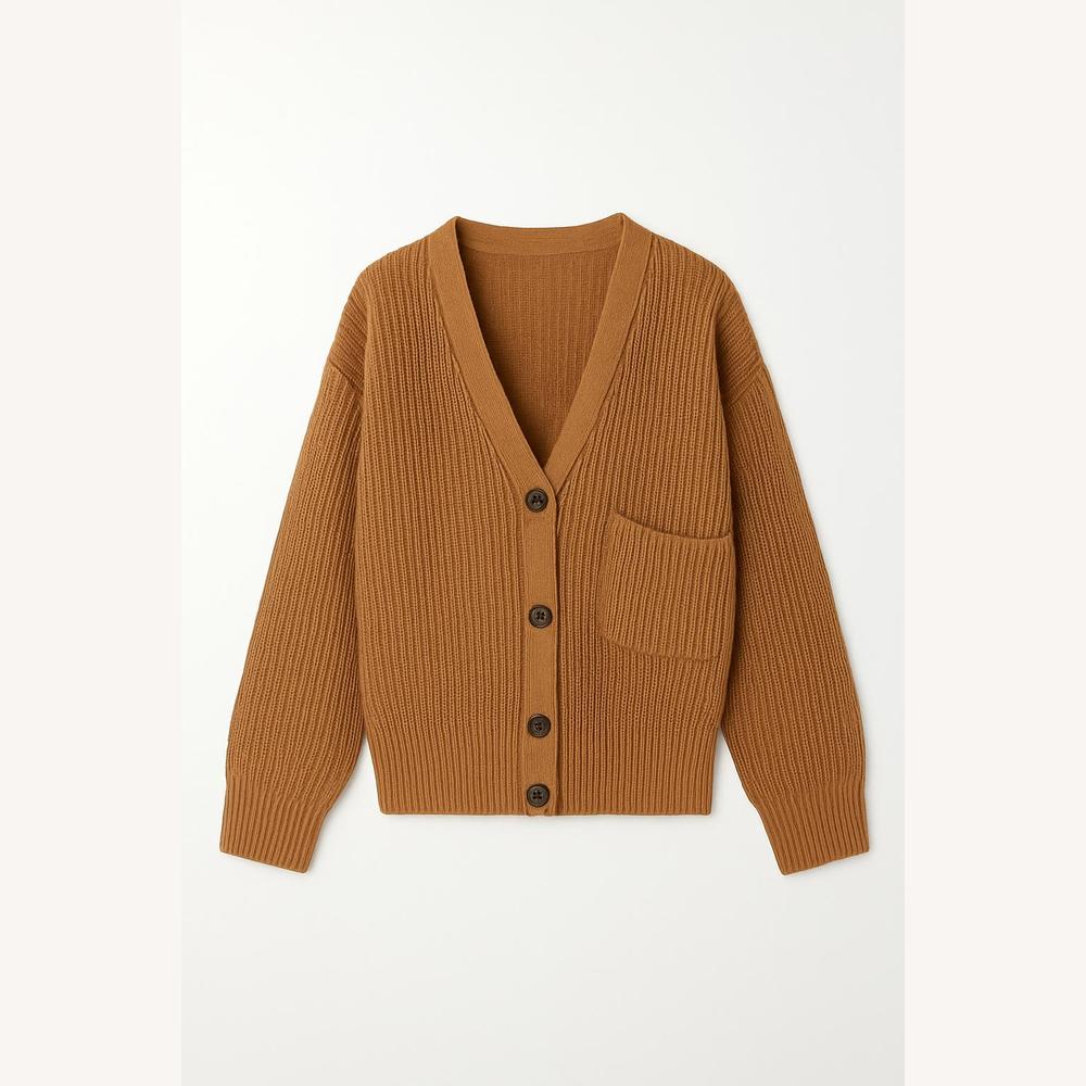 Cardigan Femme en Maille Épaisse Boutonné – Confortable et Polyvalent, Idéal pour un Look Tendance