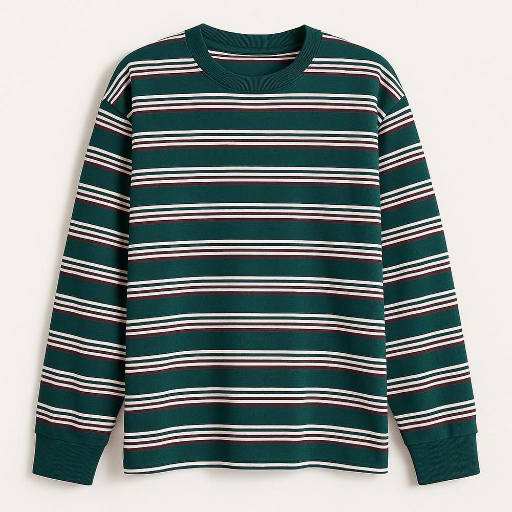Sweat Femme Oversize Rayé en Coton Doux – Style Décontracté et Confort Optimal