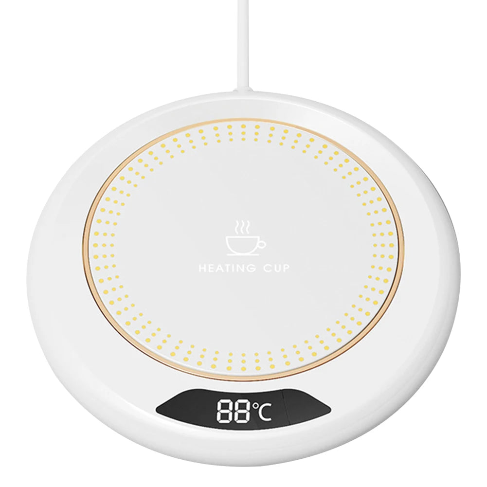 Chauffe-tasse USB avec 3 températures réglables – Garde le café, le thé et le lait au chaud, affichage LED, design compact