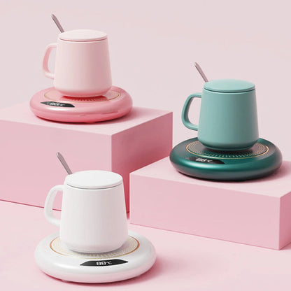 Chauffe-tasse USB avec 3 températures réglables – Garde le café, le thé et le lait au chaud, affichage LED, design compact