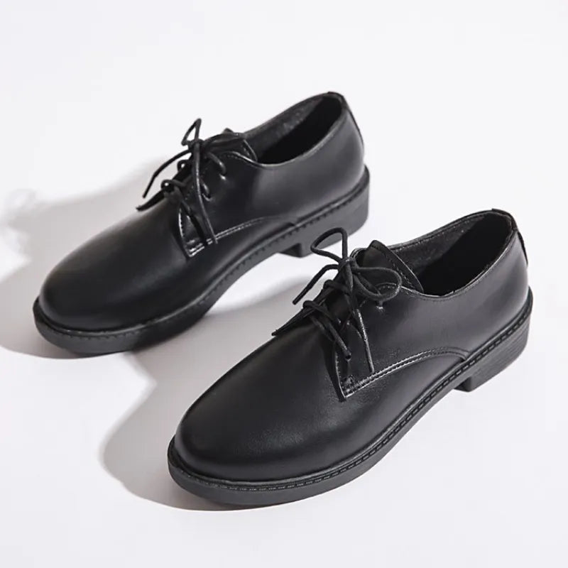 Chaussures Femme Oxford en Cuir Rétro – Exceptional Comfort and Timeless Style, Standard EU Size