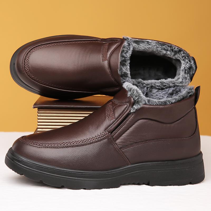 Chaussures Homme Imperméables à Enfiler avec Doublure en Polaire et Semelle Antidérapante – Confort et Style