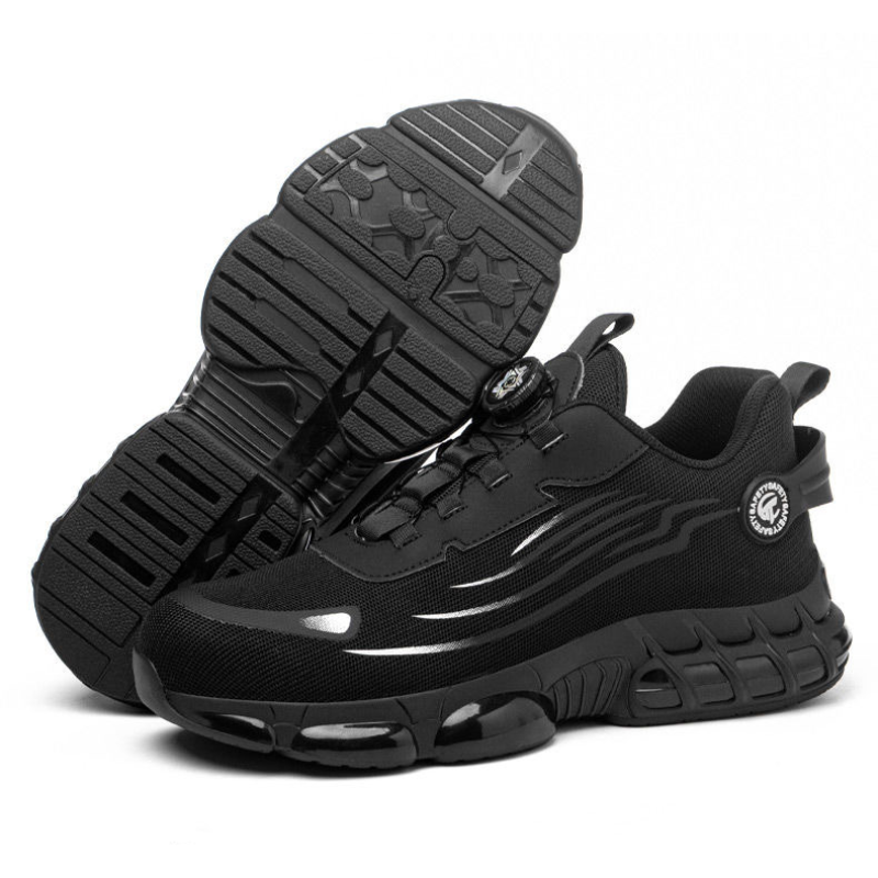 Chaussures de sécurité S3 pour hommes avec semelle antidérapante et design ergonomique – Noir et Gris