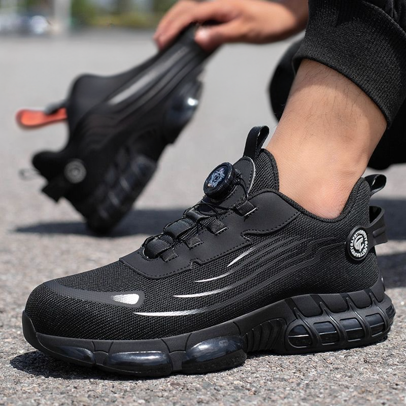 Chaussures de sécurité S3 pour hommes avec semelle antidérapante et design ergonomique – Noir et Gris