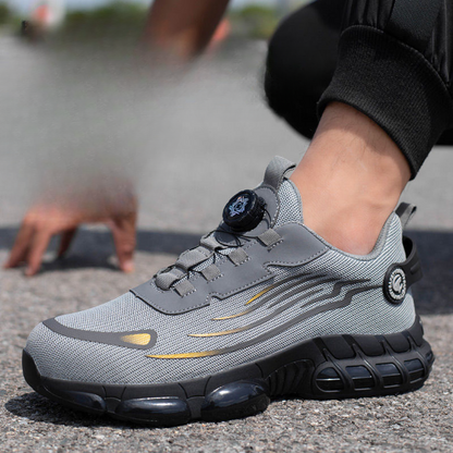 Men's S3 safety shoes with non-slip sole and ergonomic design – Black and Gray