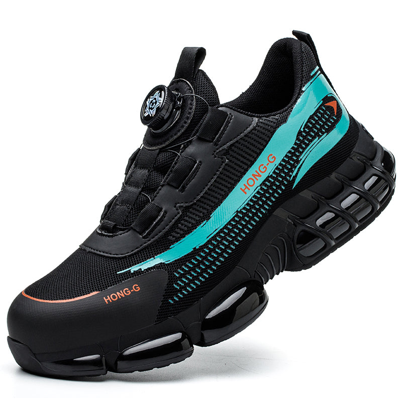 Lightweight men's safety shoes with steel toe cap and Kevlar sole – Non-slip and breathable