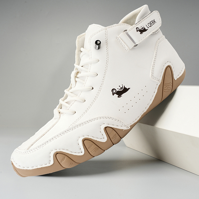 Unisex Leather Shoes Non-Slip with Breathable Comfort for Daily Use