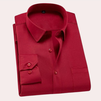 Fitted Shirt for Men in Stretch Fabric – Breathable and Wrinkle-Free, Ideal for Casual and Formal Occasions