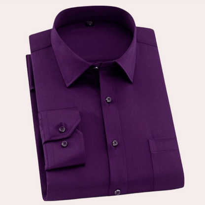 Fitted Shirt for Men in Stretch Fabric – Breathable and Wrinkle-Free, Ideal for Casual and Formal Occasions