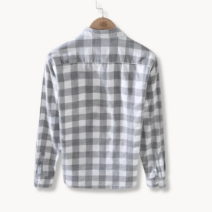 Long Sleeve Cotton Checkered Shirt – Classic and Versatile Style