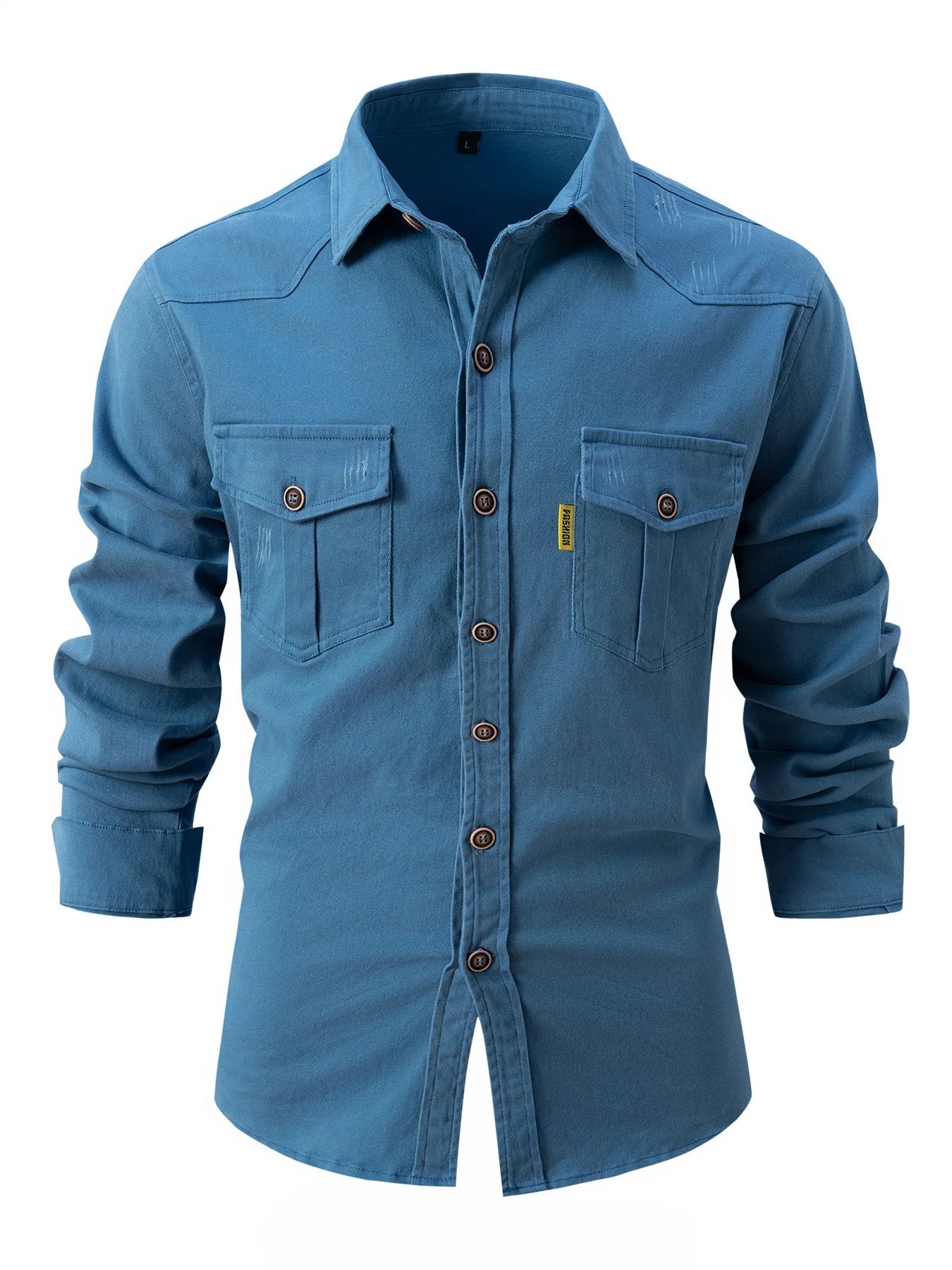 Long Sleeve Shirt in Cotton and Linen for Men – Comfort and Elegance for Autumn and Winter