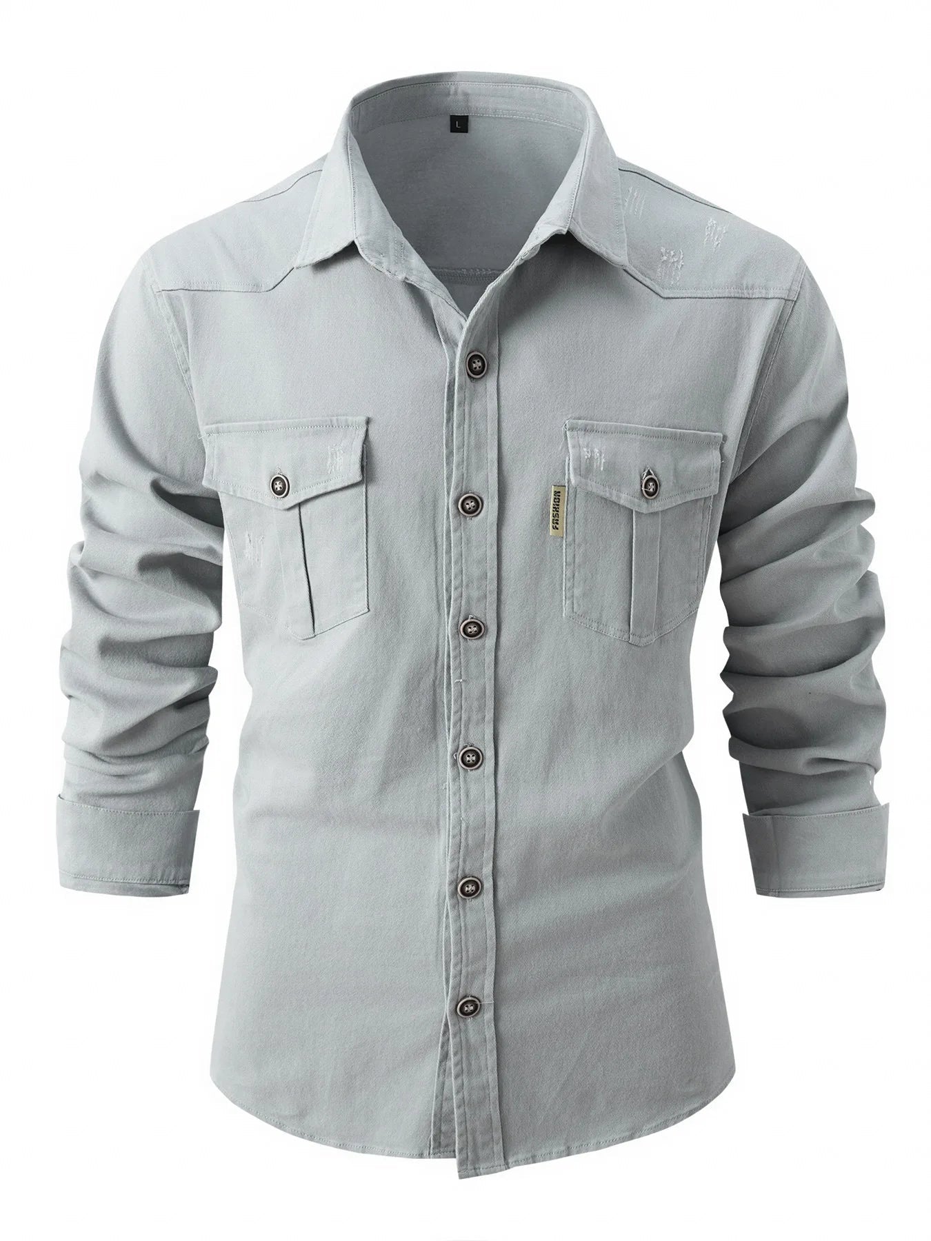 Long Sleeve Shirt in Cotton and Linen for Men – Comfort and Elegance for Autumn and Winter