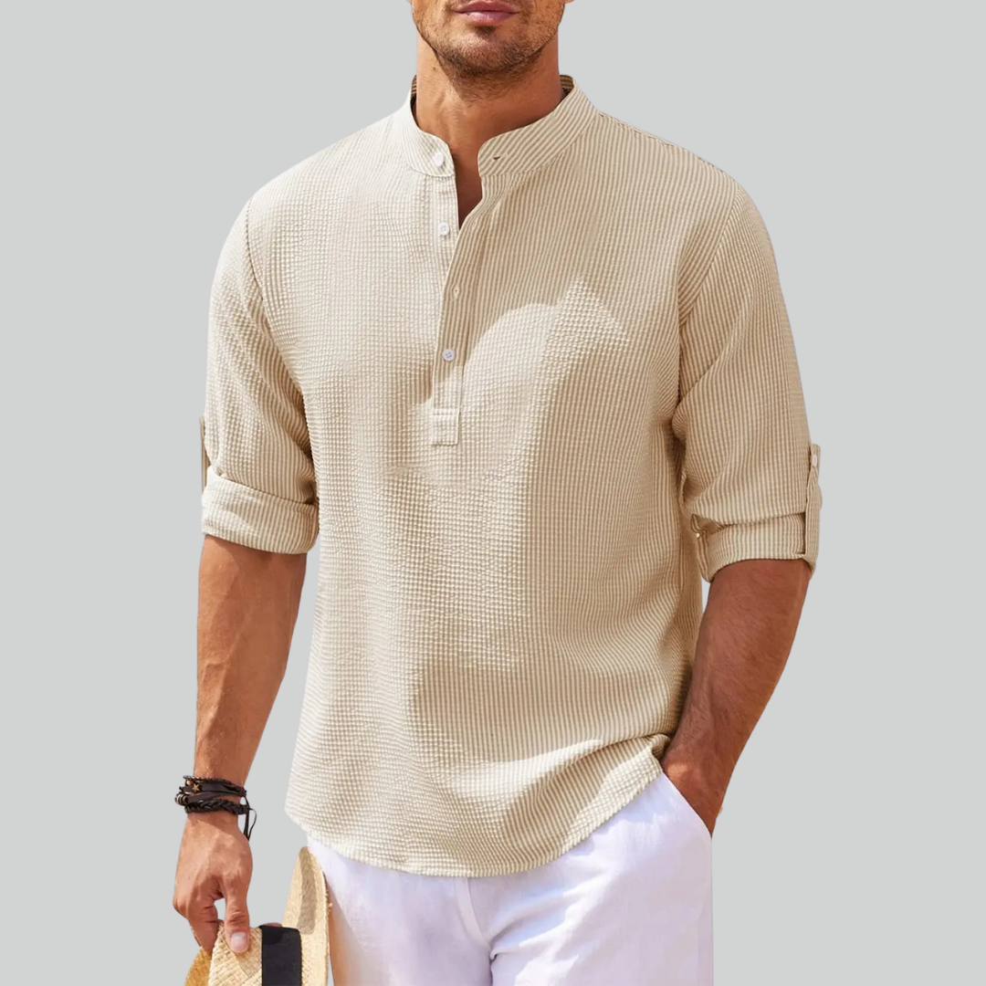 Long Sleeve Cotton and Linen Shirt for Men – Plus Size S-5XL, Casual Style