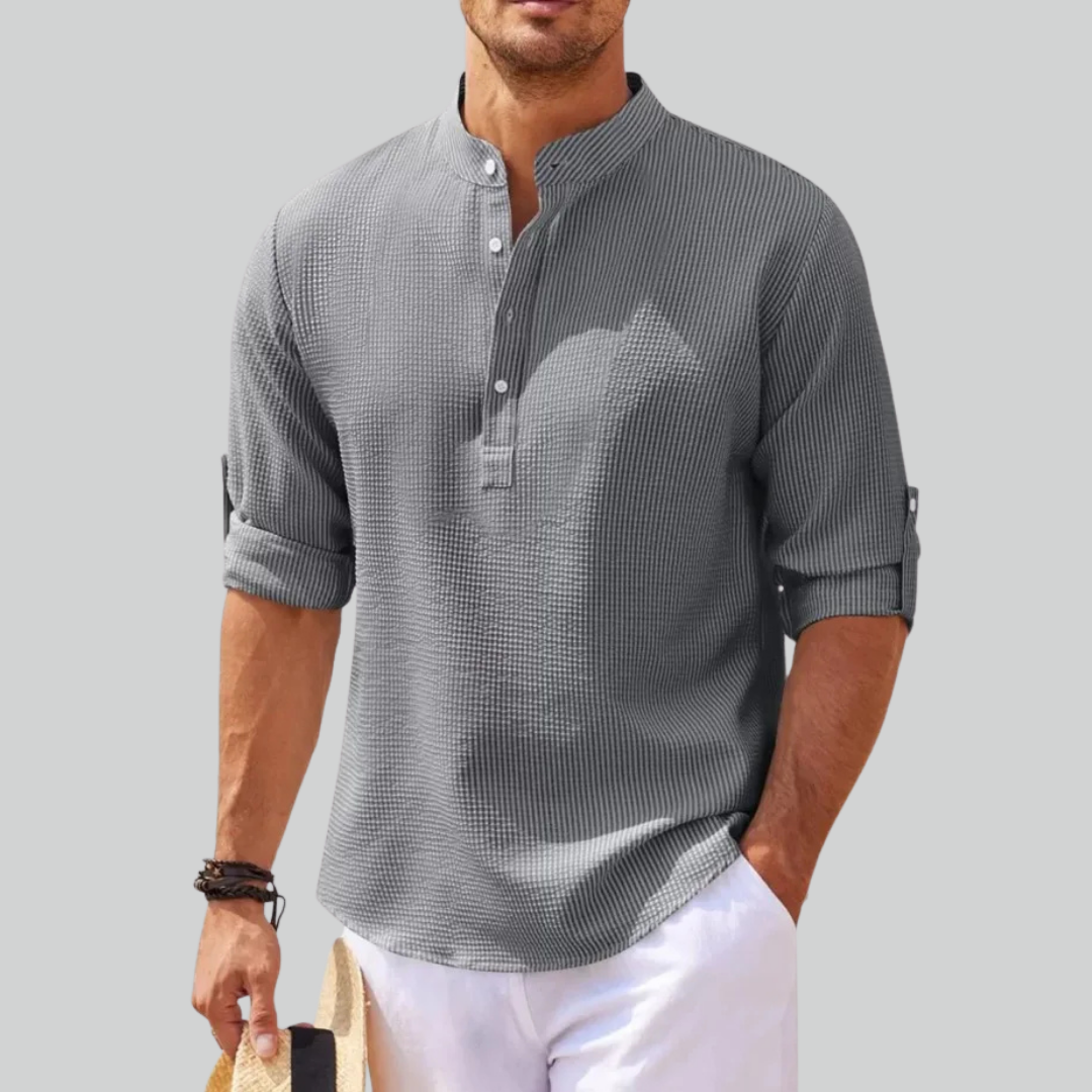 Long Sleeve Cotton and Linen Shirt for Men – Plus Size S-5XL, Casual Style