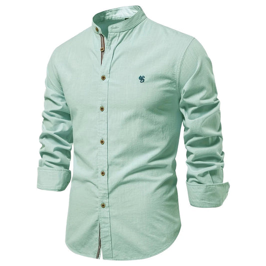 Long Sleeve Cotton Shirt for Men - Comfort and Casual Elegance