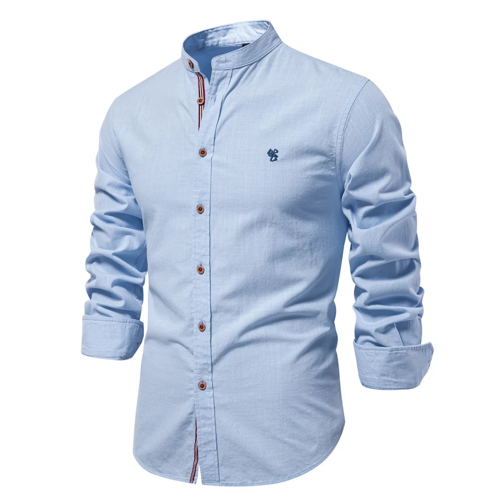 Long Sleeve Cotton Shirt for Men - Comfort and Casual Elegance
