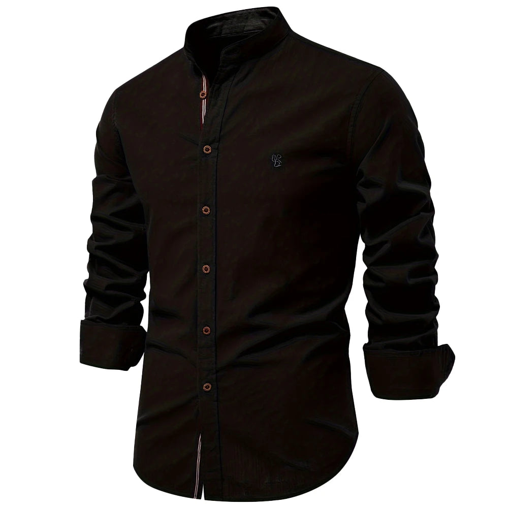 Long Sleeve Cotton Shirt for Men - Comfort and Casual Elegance