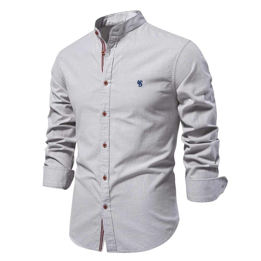 Long Sleeve Cotton Shirt for Men - Comfort and Casual Elegance