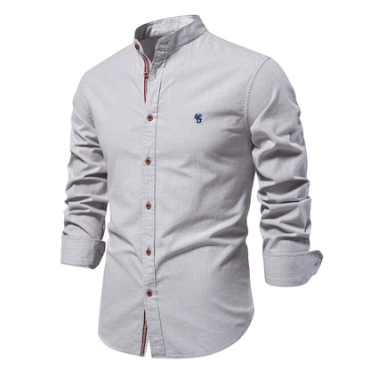 Long Sleeve Cotton Shirt for Men - Comfort and Casual Elegance