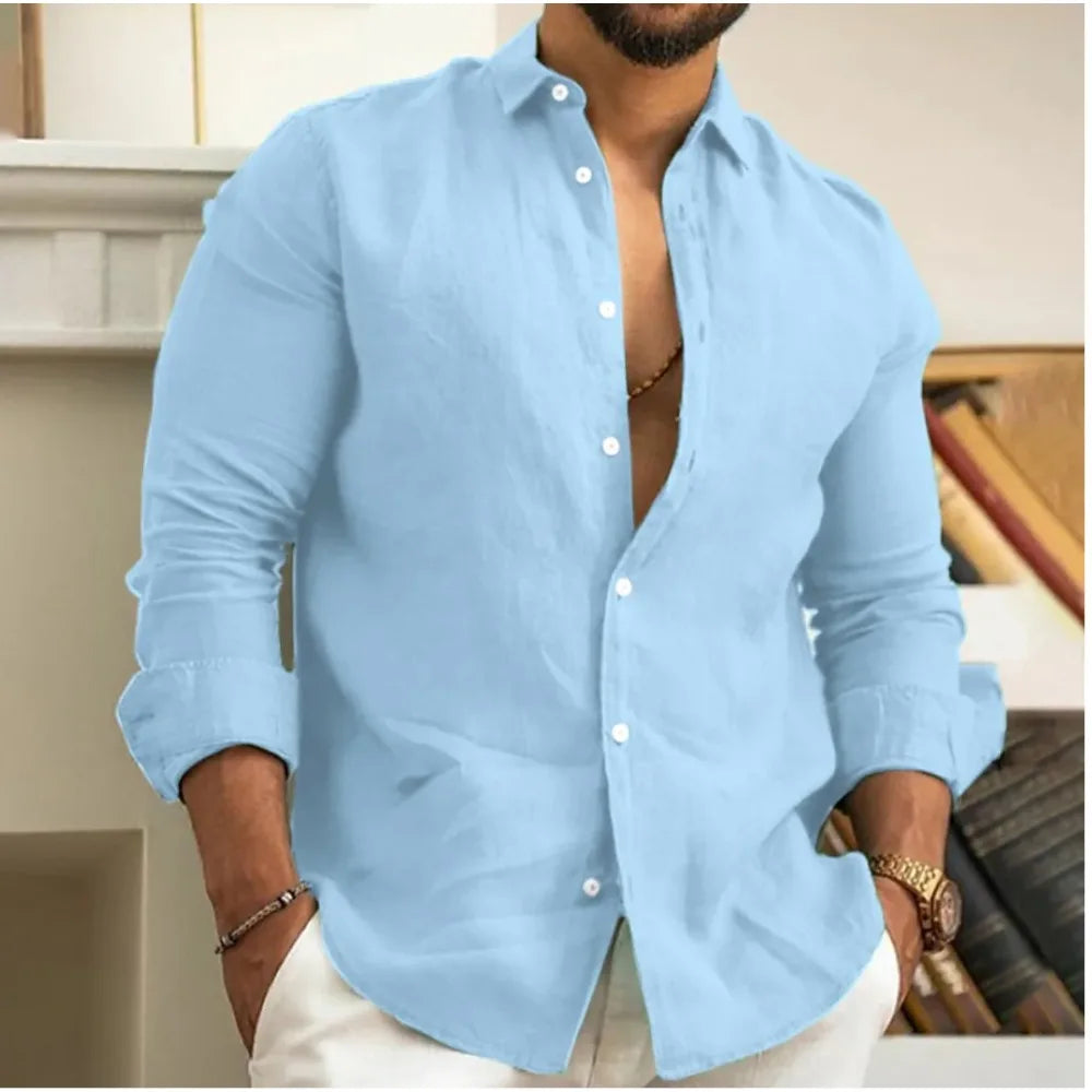 Lightweight Linen Beach Shirt for Men – Casual and Breathable Fit