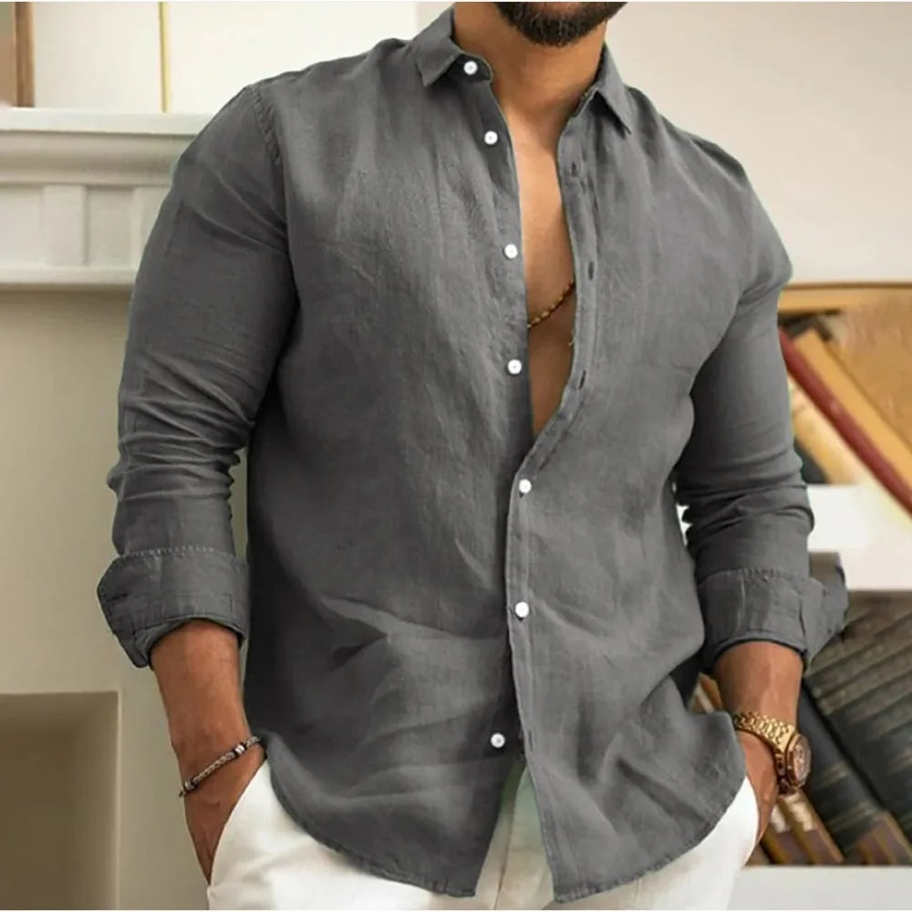 Lightweight Linen Beach Shirt for Men – Casual and Breathable Fit