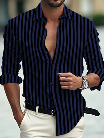 Cotton Shirt for Men with Structured Collar and Breathable Fabric – Slim Fit for Formal and Casual Occasions