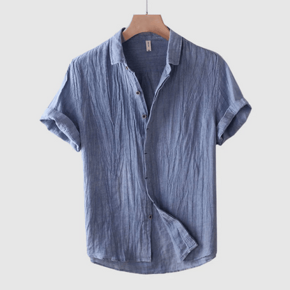 Short Sleeve Linen Shirt for Men – Lightweight and Breathable for Relaxation and Beach