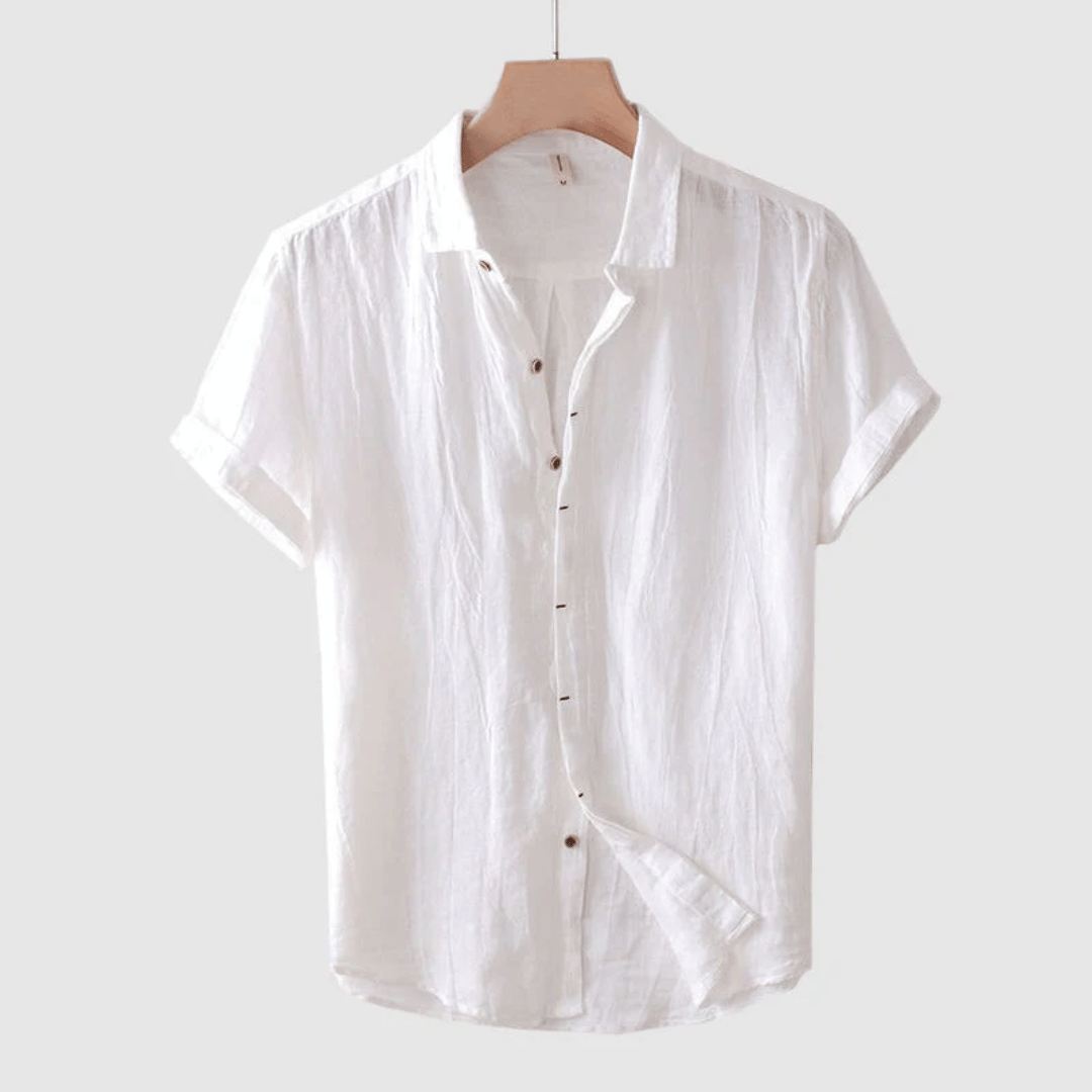 Short Sleeve Linen Shirt for Men – Lightweight and Breathable for Relaxation and Beach