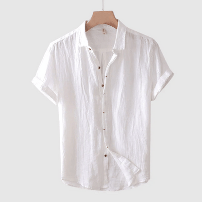 Short Sleeve Linen Shirt for Men – Lightweight and Breathable for Relaxation and Beach
