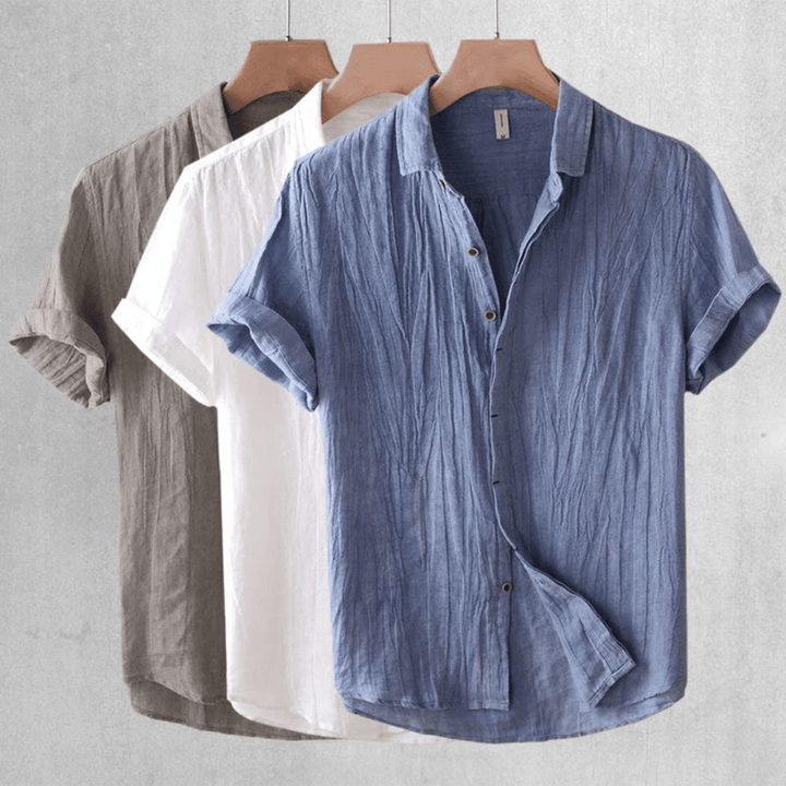 Short Sleeve Linen Shirt for Men – Lightweight and Breathable for Relaxation and Beach