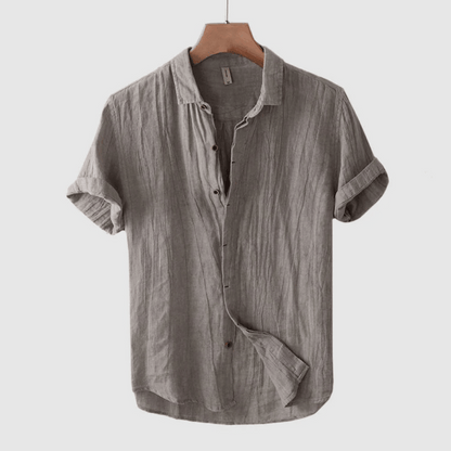 Short Sleeve Linen Shirt for Men – Lightweight and Breathable for Relaxation and Beach