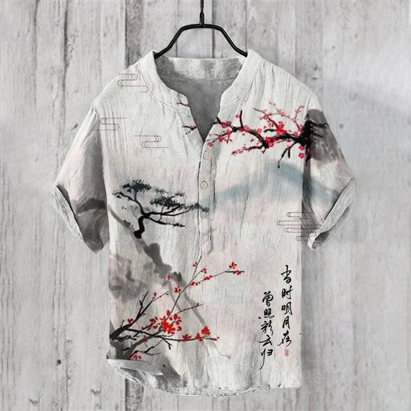 Artistic Linen and Silk Shirt – Lightweight and Breathable Fabric for Spring and Summer