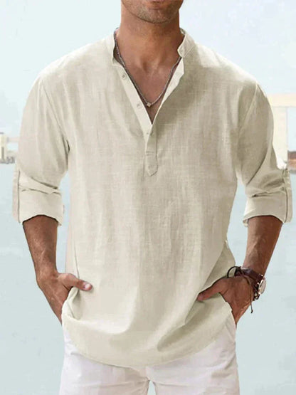 Linen Shirt for Men - Breathable Fabric and Relaxed Fit