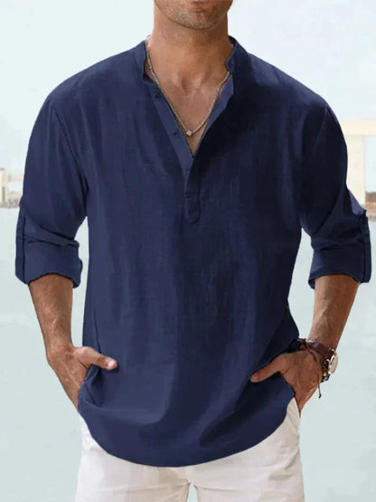 Linen Shirt for Men - Breathable Fabric and Relaxed Fit