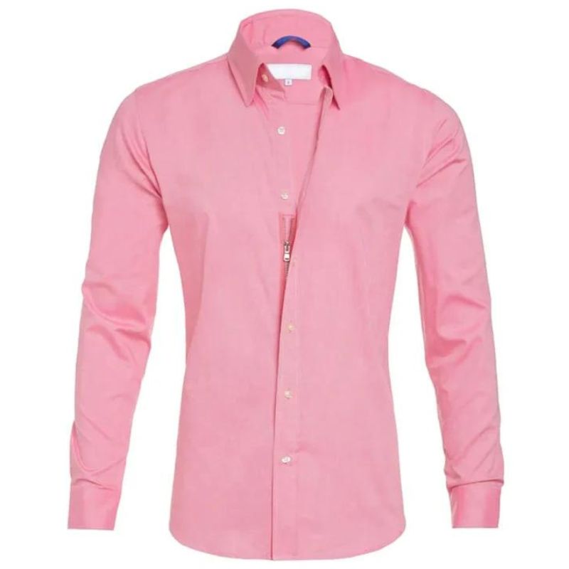 Wrinkle-Resistant Shirt for Men with Hidden Zipper – Breathable and Durable Fabric