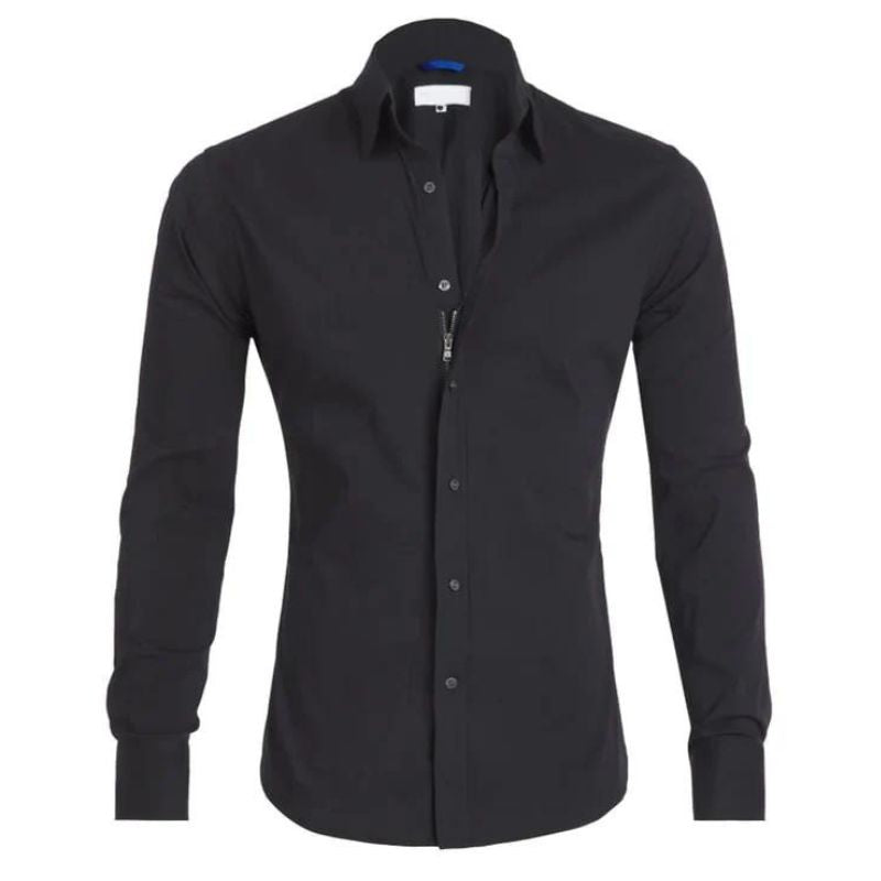Wrinkle-Resistant Shirt for Men with Hidden Zipper – Breathable and Durable Fabric