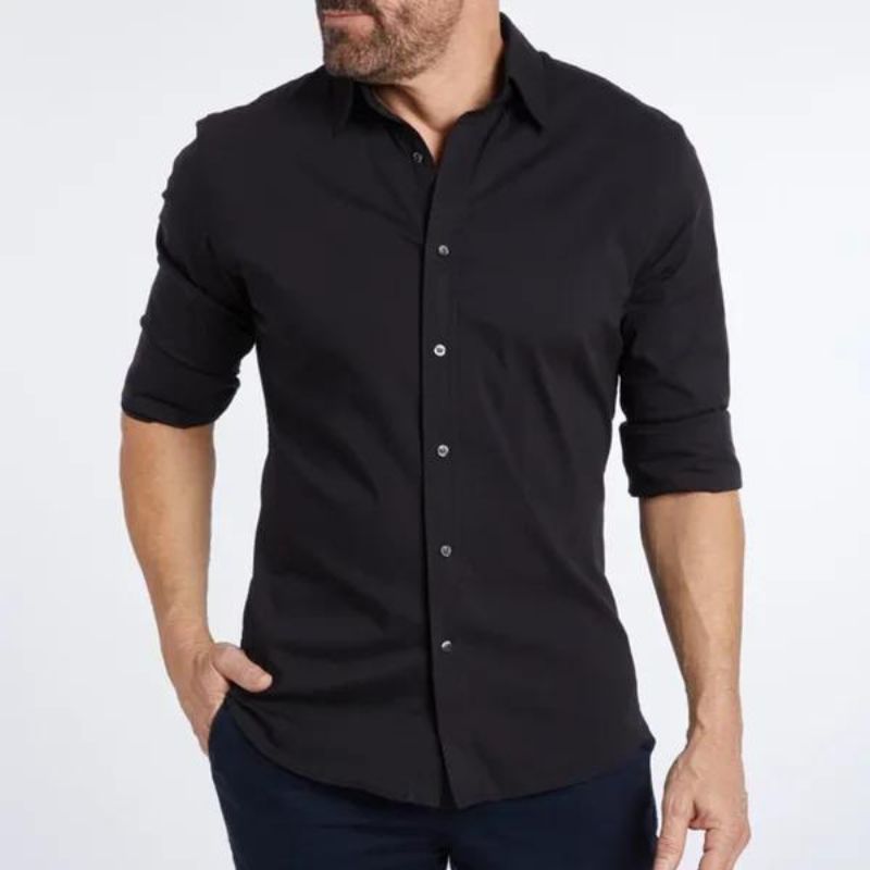 Wrinkle-Resistant Shirt for Men with Hidden Zipper – Breathable and Durable Fabric